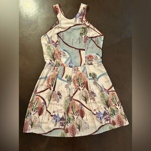 Antix- size large printed twee fit and flare dress- Brazilian brand